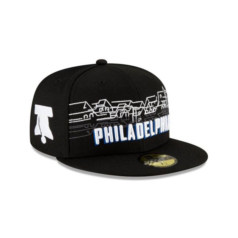 NBA Philadelphia 76ers City Edition 59Fifty Fitted (SQG4682) - Blue New Era Caps